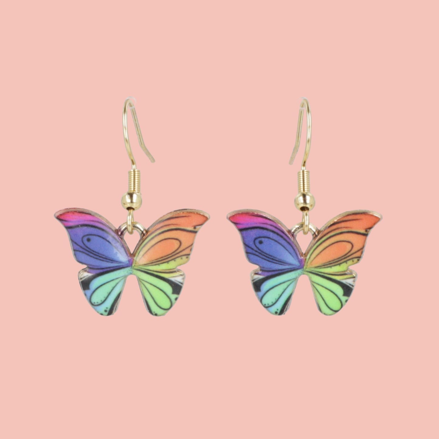 Rainbow Butterfly Earrings