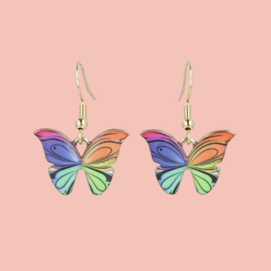 Rainbow Butterfly Earrings