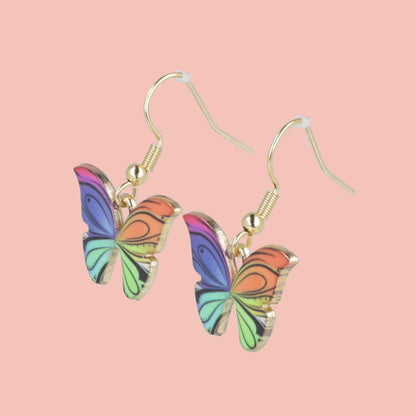 Rainbow Butterfly Earrings