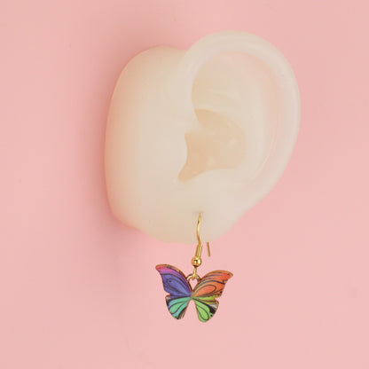 Rainbow Butterfly Earrings
