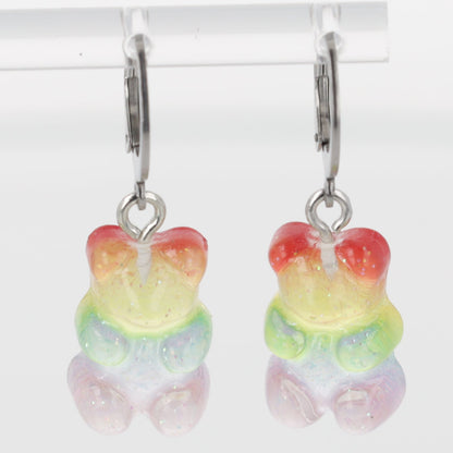 Rainbow Gummy Bear Earrings