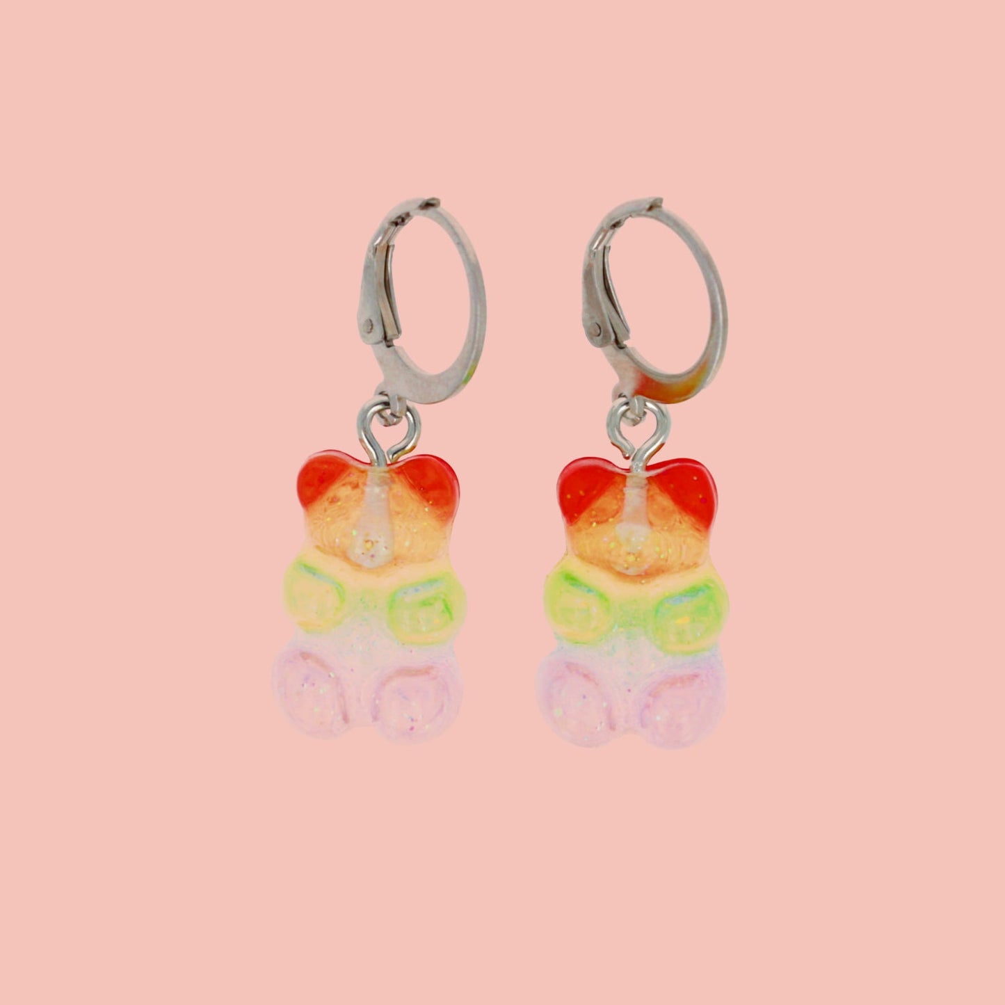 Rainbow Gummy Bear Earrings