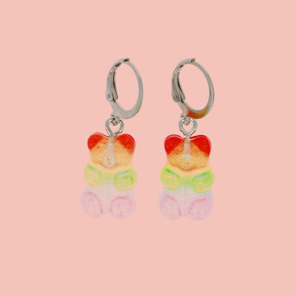 Rainbow Gummy Bear Earrings
